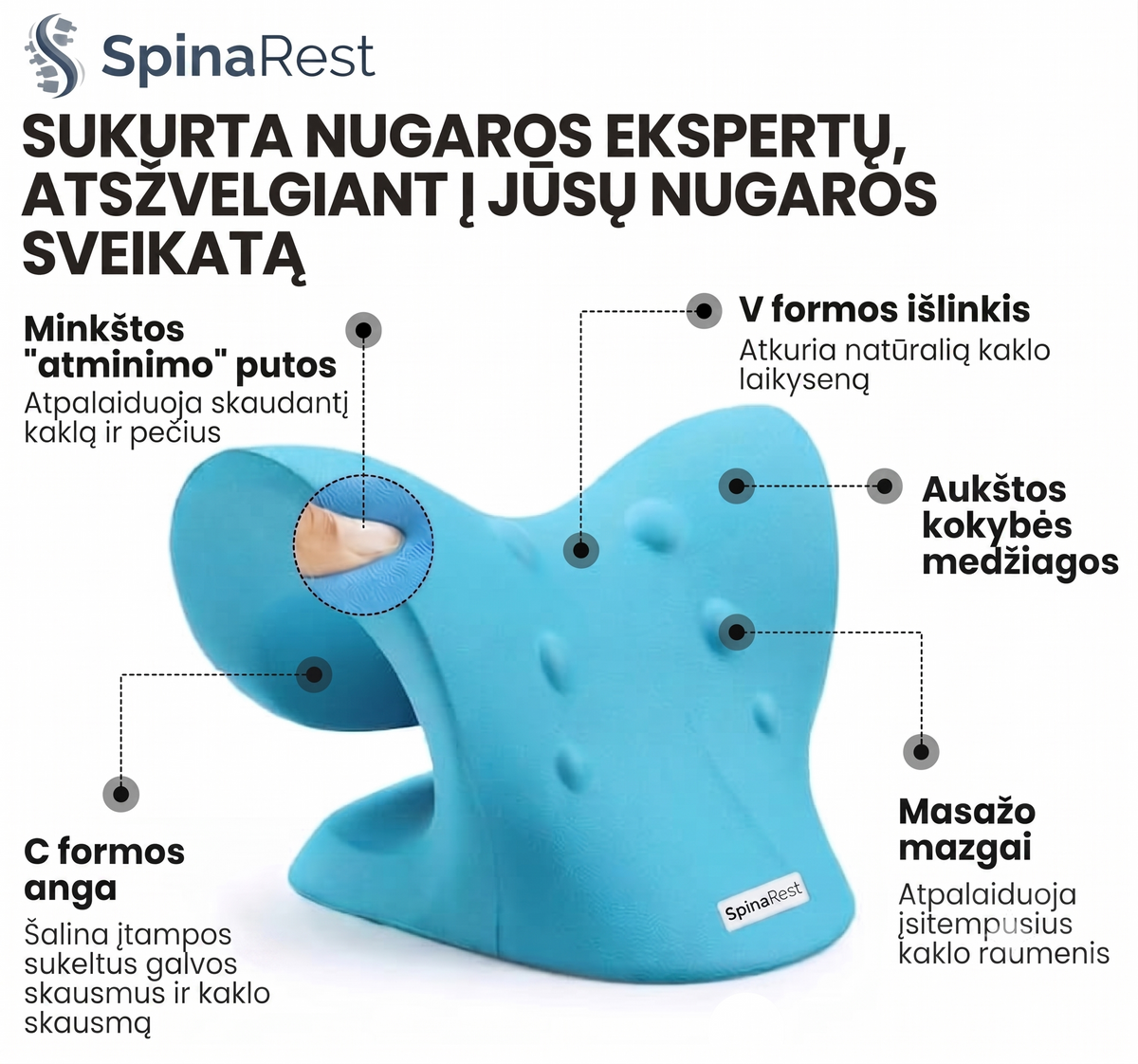 Spinarest Ergonominė kaklo pagalvė